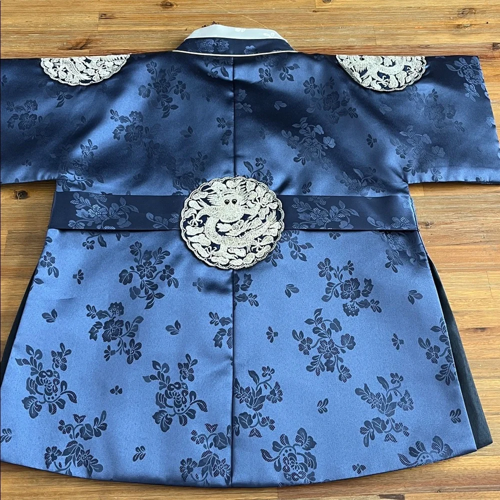Boys Korean Hanbok Size 5 Blue Purple Like New
